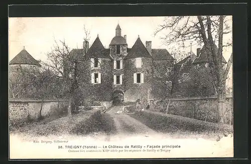 AK Treigny, Le Chateau de Ratilly . Facade principale