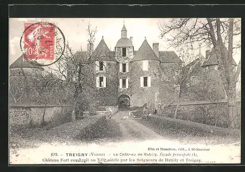 AK Treigny, Le Chateau de Ratilly, facade principale