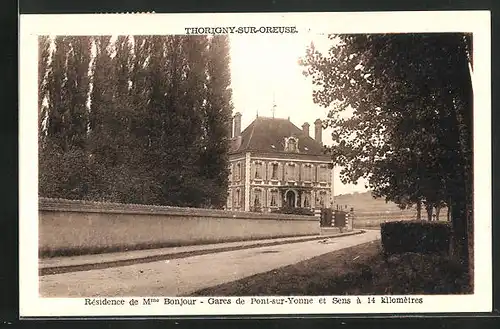 AK Pont-sur-Yonne, Rèsidence de Mme Bonjour - gare