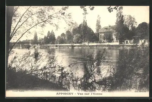 AK Appoigny, Vue sur l`Yonne