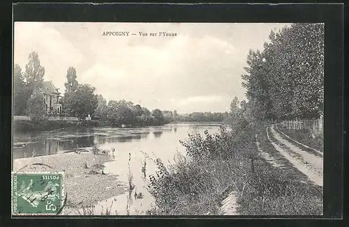 AK Appoigny, Vue sur l`Yonne