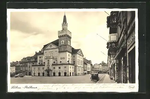 AK Löbau, Blick zum Rathaus