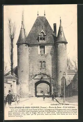 AK Villeneuve-sur-Yonne, Porte den Sens