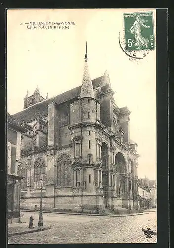 AK Villeneuve-sur-Yonne, Eglise Notre-Dame