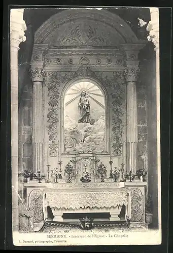 AK Serrigny, Intérieur de l`Eglise, La Chapelle