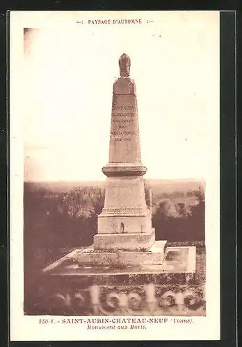 AK Saint-Aubin-Chateau-Neuf, Monument aux Morts