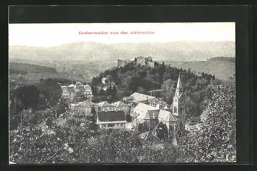 AK Badenweiler, Ortsansicht von der Adlereiche aus gesehen