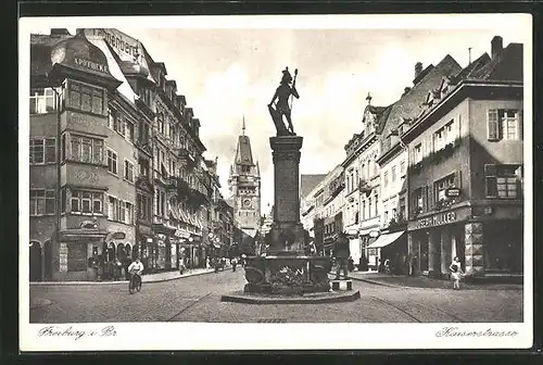 AK Freiburg i. Br., Kaiserstrasse