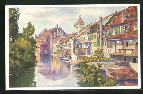 AK Reutlingen, Ortspartie Klein-Venedig