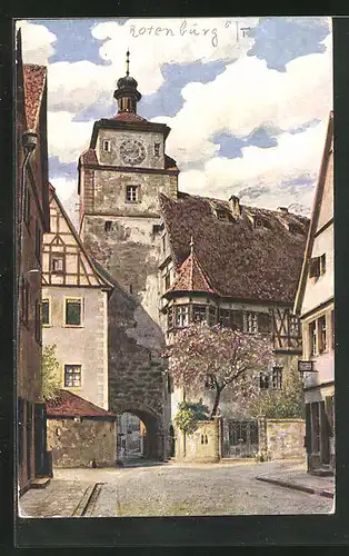 AK Rothenburg o. T., Weisser Turm