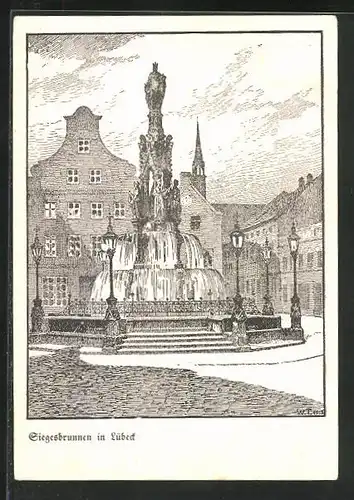 AK Lübeck, Siegesbrunnen