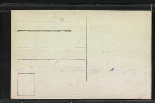 Passepartout-AK Jäger nimmt einen Hasen ins Visier, Scherenschnitt