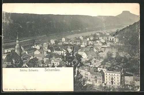 AK Schandau in der Sächs. Schweiz, Generalansicht der Stadt