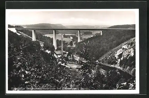 AK Siebenlehn i. Sa., an der grössten Reichsautobahnbrücke