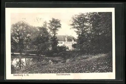 AK Ilsenburg i. H., Teichpartie am Eisenbahnerheim