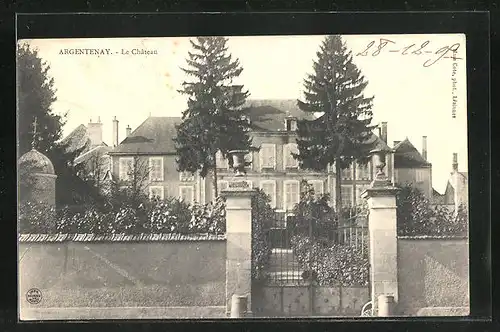 AK Argentenay, Le Chateau, Portal vor dem Schloss