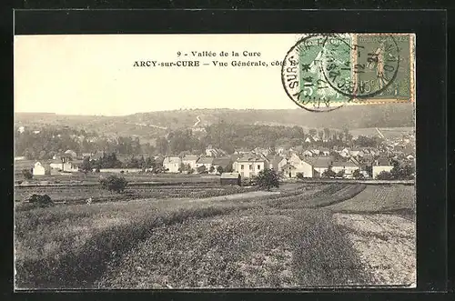 AK Arcy-sur-Cure, Vallee de la Cure, Vue Generale, cote Est