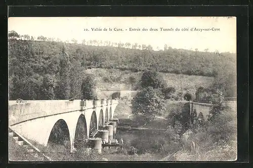 AK Arcy-sur-Cure, Vallee de la Cure, Entree des deux Tunnels