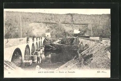 AK Arcy-sur-Cure, Ponts et Tunnels