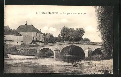 AK Arcy-sur-Cure, Vallee de la Cure, Le pont sur la Cure
