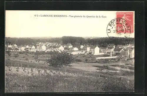 AK Laroche-Migennes, Vue generale du Quartier de la Gare