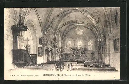AK Montigny-la-Resle, Interieur de l`Eglise