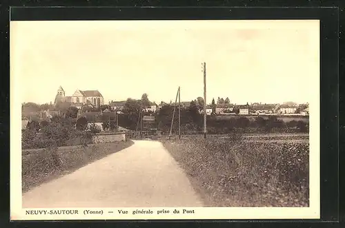 AK Neuvy-Sautour, Vue generale prise du Pont