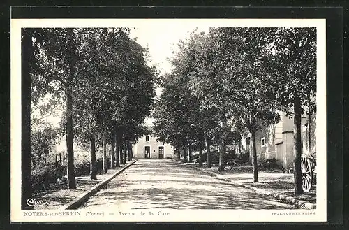 AK Noyers-sur-Serein, Avenue de la Gare