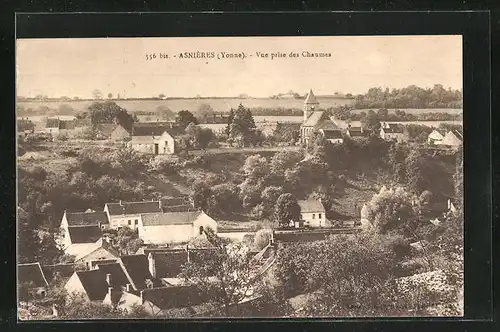 AK Asnieres, Vue prise des Chaumes, L`Eglise