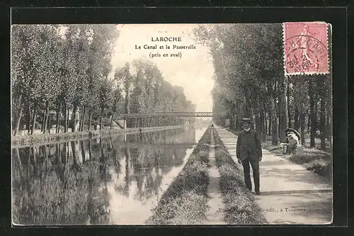 AK Laroche, Le Canal et la Passerelle, pris en aval