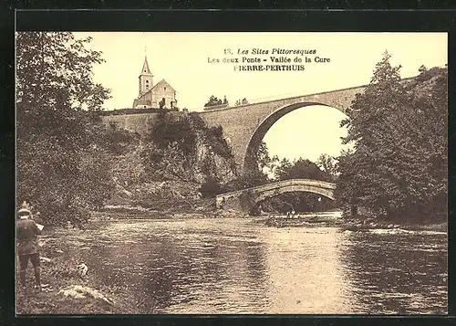 AK Pierre-Perthuis, Les Sites Pittoresques, Les deux Ponts, Vallee de la Cure