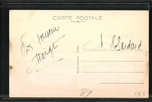 AK Chablis, Moulin du Patis, Uferpartie an der Mühle