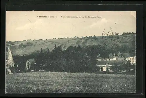 AK Cerisiers, Vue Panoramique prise du Chemin-Haut