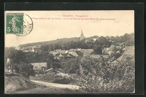 AK Vallery, Vue generale, Village situe a 6 kil. de Cheroy, L`Eglise