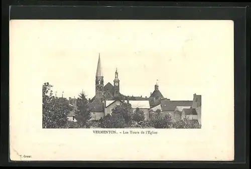 Präge-AK Vermenton, Les Tours de L`Eglise