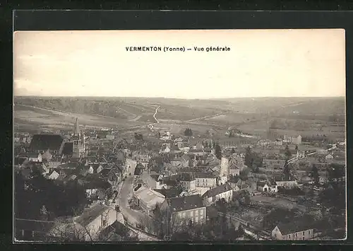 AK Vermenton, Vue Panoramique, L`Eglise