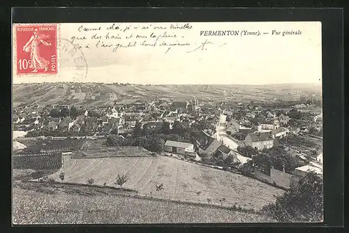 AK Vermenton, Blick von den Feldern auf den gesamten Ort