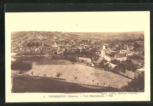 AK Vermenton, Vue Generale, Blick über den gesamten Ort