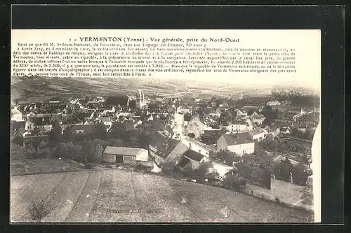 AK Vermenton, Vue Generale, prise du Nord-Ouest