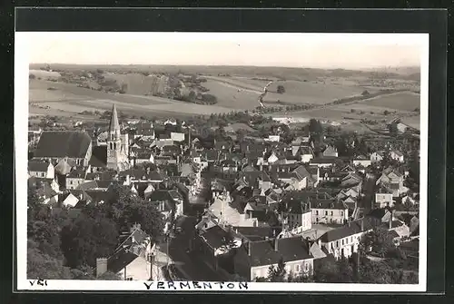 AK Vermenton, Stadtansicht mit der Kirche