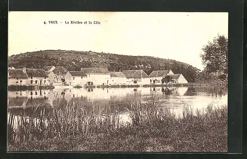 AK Vaux-sur-Yonne, La Riviere et la Cote