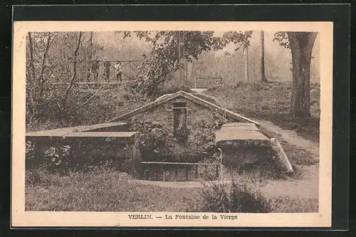 AK Verlin, La Fontaine de la Vierge