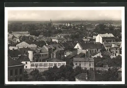 AK Lundenburg, Ortspartie aus der Vogelschau