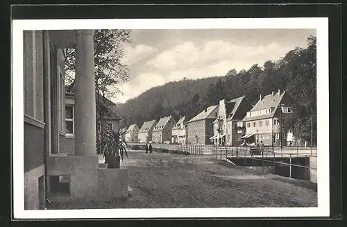 AK Berggiesshübel, Blick in die Hauptstrasse