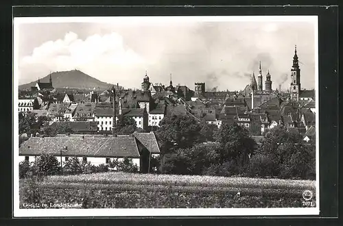 AK Görlitz, Stadtansicht mit Landeskrone