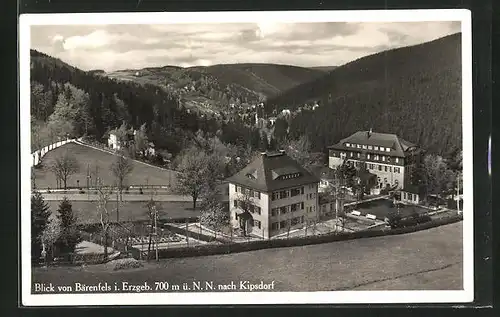 AK Bärenfels / Erzgeb., Gesamtansicht mit Blick auf Kipsdorf