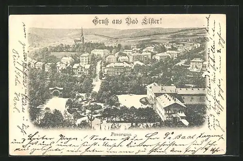 AK Bad Elster, Panoramablick auf die Stadt