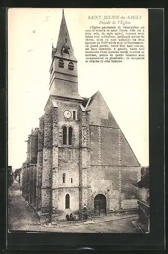 AK Saint-Julien-du-Sault, Facade de l`Eglise