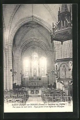 AK Saint-Aubin-sur-Yonne, Intérieur de l`Eglise