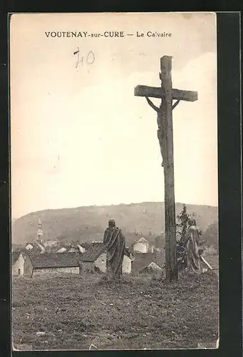 AK Voutenay-sur-Cure, Le Calvaire